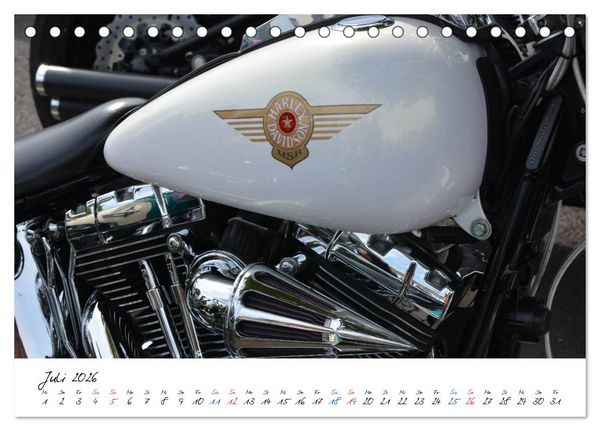 Produktbild: Harley Davidson - Details einer Legende (Tischkalender 2026 DIN A5 quer), CALVENDO Monatskalender