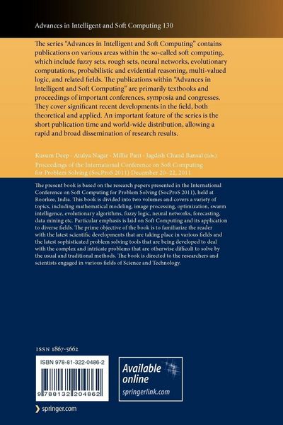 Produktbild: Proceedings of the International Conference on Soft Computing for Problem Solving (SocProS 2011) December 20-22, 2011