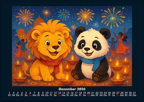 Produktbild: Buschi und Pippin - Abenteuer in Asien 2026 Fotokalender DIN A4