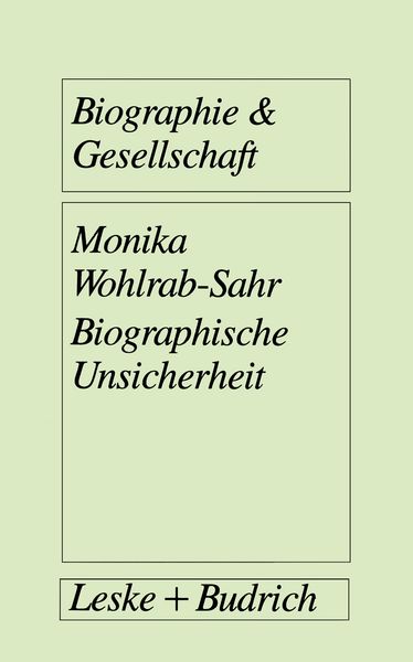 Produktbild: Biographische Unsicherheit