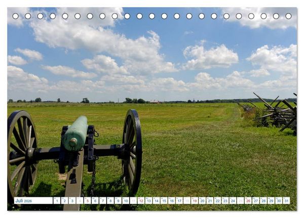 Produktbild: Gettysburg Military Park (Tischkalender 2026 DIN A5 quer), CALVENDO Monatskalender