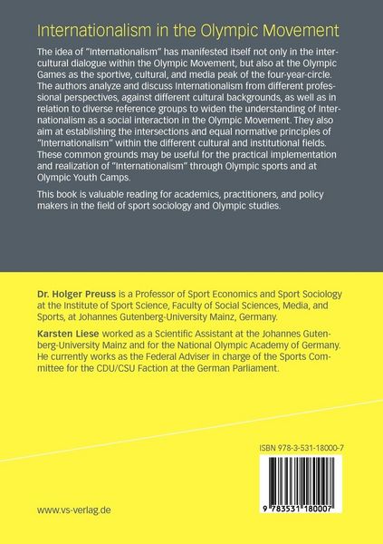 Produktbild: Internationalism in the Olympic Movement