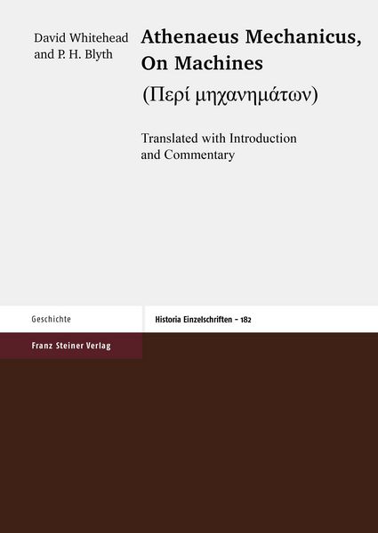 Produktbild: Athenaeus Mechanicus: On Machines (Peri mechanematon)