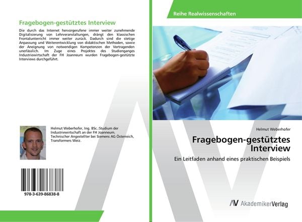 Fragebogen-gestütztes Interview, Taschenbuch von Helmut Weberhofer, Novas Edicioes Academicas, 9783639868388