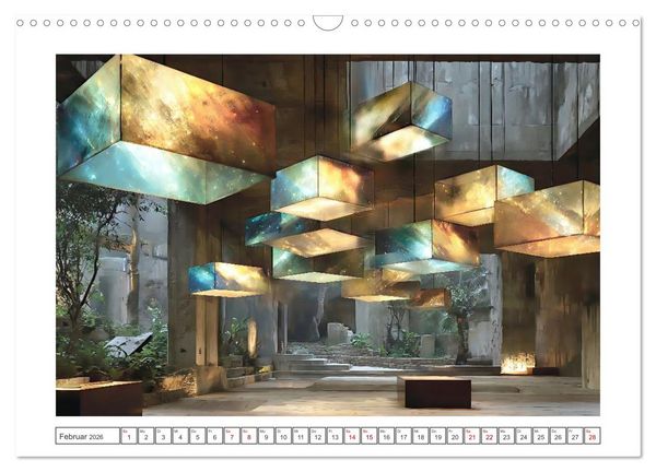 Produktbild: Licht trifft Beton (Wandkalender 2026 DIN A3 quer), CALVENDO Monatskalender