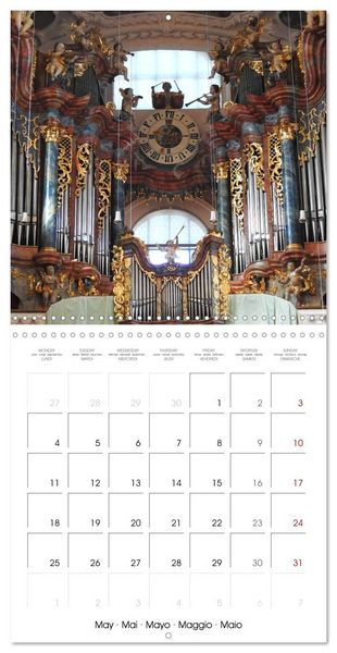 Produktbild: Fantastic German Church Organs (Wall Calendar 2026 12 &times; 12 Inch) CALVENDO 12 Month Wall Calendar