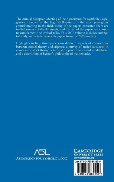 Produktbild: Logic Colloquium 2005