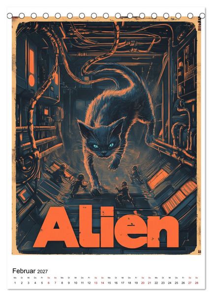 Produktbild: Gro&szlig;es Katzenkino (Tischkalender 2027 DIN A5 hoch), CALVENDO Monatskalender