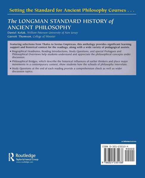Produktbild: The Longman Standard History of Ancient Philosophy