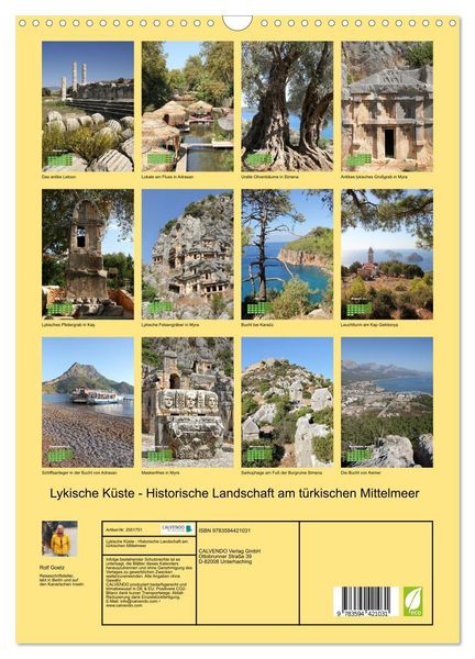Produktbild: Lykische K&uuml;ste - Historische Landschaft am t&uuml;rkischen Mittelmeer (Wandkalender 2027 DIN A3 hoch), CALVENDO Monatskalender