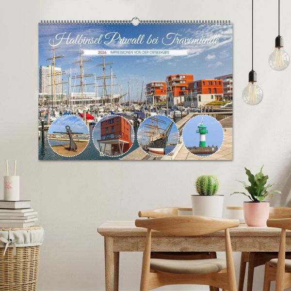 Produktbild: Halbinsel Priwall bei Travem&uuml;nde &ndash; Impressionen von der Ostseek&uuml;ste (Wandkalender 2026 DIN A2 quer), CALVENDO Monatskalender