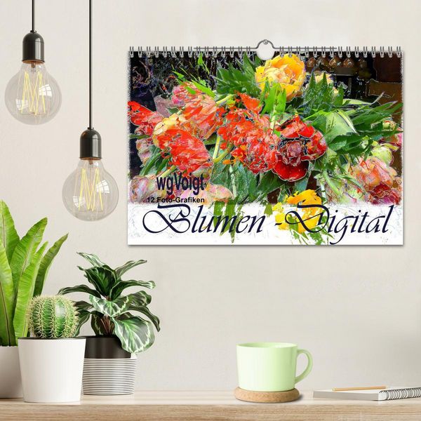 Produktbild: Blumen - Digital (Wandkalender 2026 DIN A4 quer), CALVENDO Monatskalender