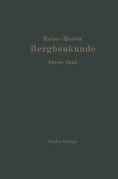 Produktbild: Lehrbuch der Bergbaukunde