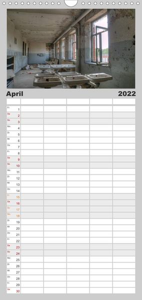 Produktbild: Familienplaner Lost Places in Deutschland (Wandkalender 2022 , 21 cm x 45 cm, hoch)