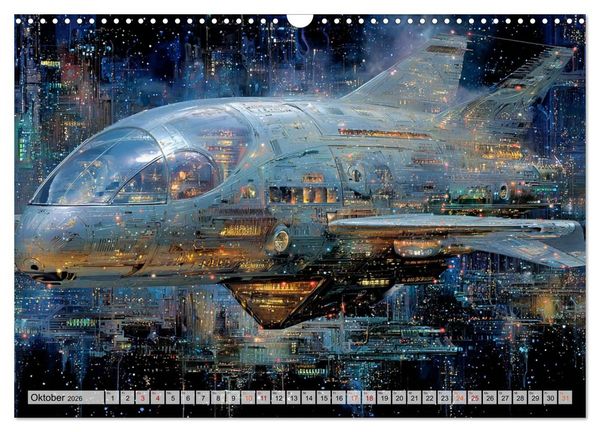 Produktbild: Fantasie Welten - Science Fiction (Wandkalender 2026 DIN A3 quer), CALVENDO Monatskalender