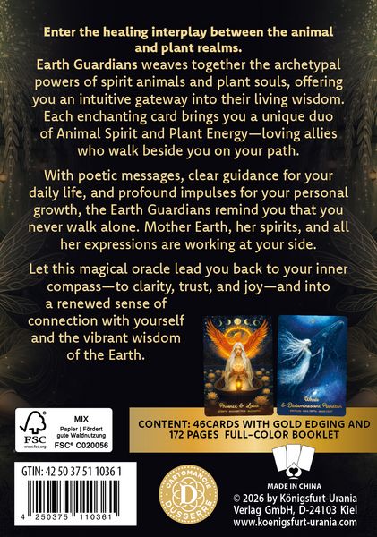 Produktbild: Earth Guardians - The Oracle of Power Animals and Plants - 46 color cards, 172-page color booklet