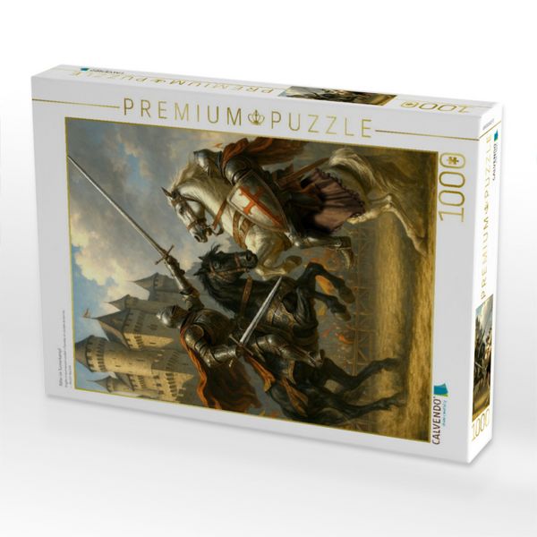 Produktbild: CALVENDO Puzzle Ritter im Turnierkampf | 1000 Teile Lege-Gr&ouml;&szlig;e 64x48cm Foto-Puzzle f&uuml;r gl&uuml;ckliche Stunden