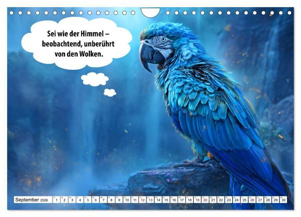 Produktbild: Stille Pfoten, weise Worte - Tiere zeigen dir den Weg zu mehr Gelassenheit (Wandkalender 2026 DIN A4 quer), CALVENDO Monatskalender