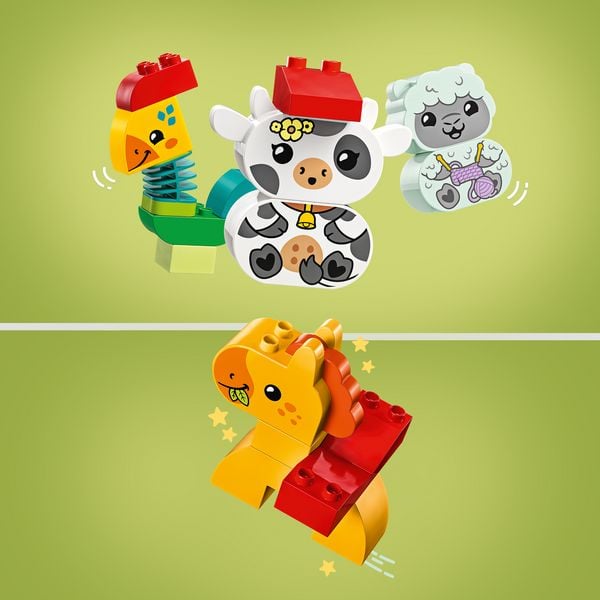 Produktbild: LEGO DUPLO 10412 Tierzug, Spielzeug ab 1 Jahr, Montessori Spielzeug