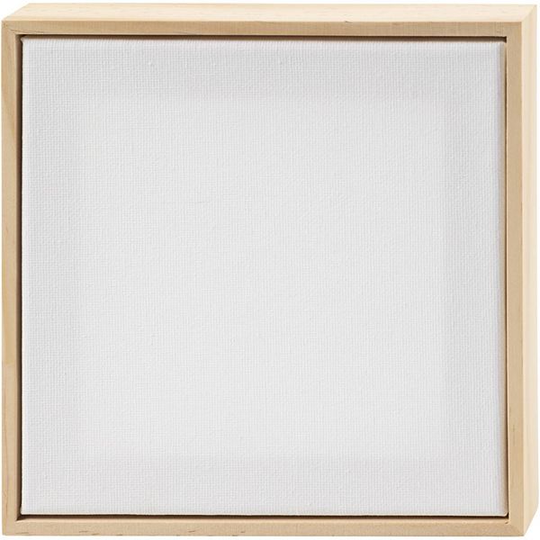 Produktbild: Creativ Company Gespannte Leinwand mit Rahmen, Gr&ouml;&szlig;e 15,8x15,8 cm, 280 g, Wei&szlig;, 10 Stk