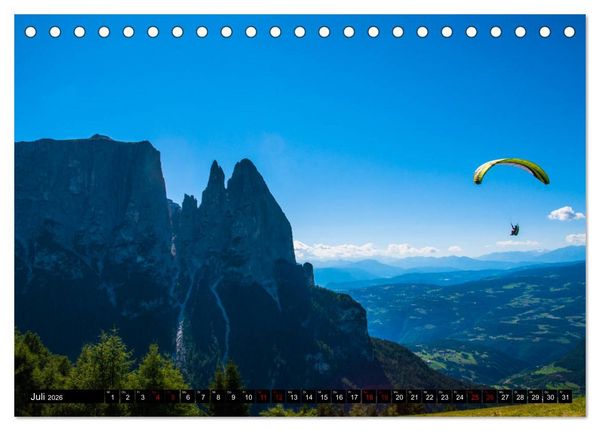 Produktbild: Paragliding - unvergessliche Momente erleben (Tischkalender 2026 DIN A5 quer), CALVENDO Monatskalender
