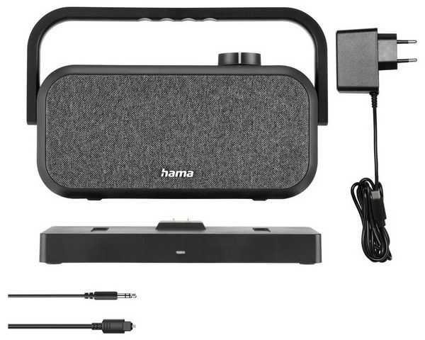 Produktbild: Hama TV-Lautsprecher AUX, USB Schwarz, Grau