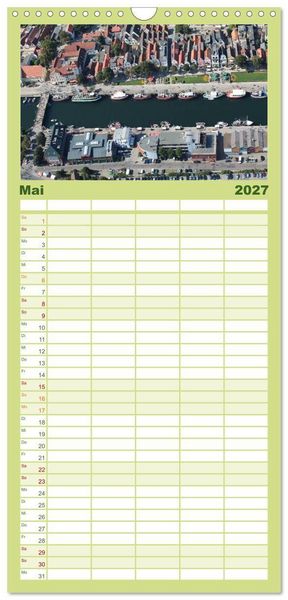 Produktbild: Familienplaner 2027 - Seebad Warnem&uuml;nde mit 5 Spalten (Wandkalender, 21 x 45 cm) CALVENDO