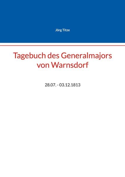 Produktbild: Tagebuch des Generalmajors von Warnsdorf