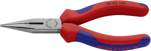 Produktbild: Knipex 25 02 140 Elektronik- u. Feinmechanik Flachrundzange Gerade Vanadium Elektrostahl 140mm