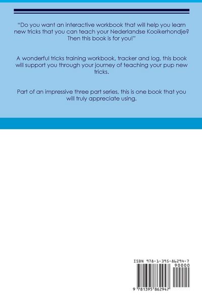 Produktbild: Nederlandse Kooikerhondje Tricks Training Nederlandse Kooikerhondje Tricks & Games Training Tracker & Workbook. Includes