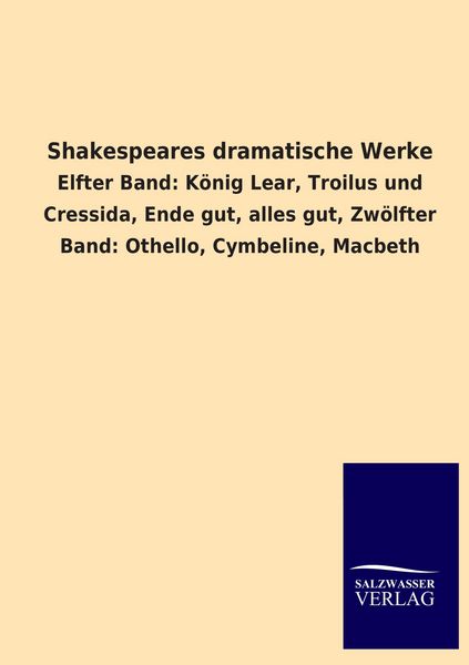 Produktbild: Shakespeares dramatische Werke