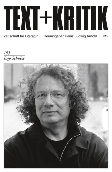 Produktbild: TEXT + KRITIK 193 - Ingo Schulze