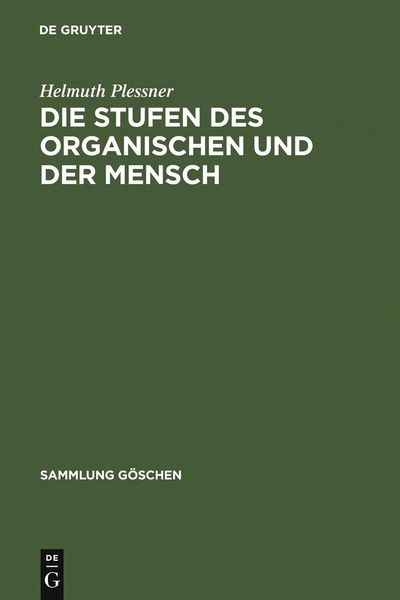 Produktbild: Die Stufen des Organischen und der Mensch