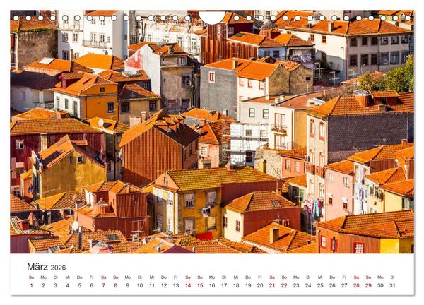 Produktbild: Porto - Eine Liebeserkl&auml;rung (Wandkalender 2026 DIN A4 quer), CALVENDO Monatskalender