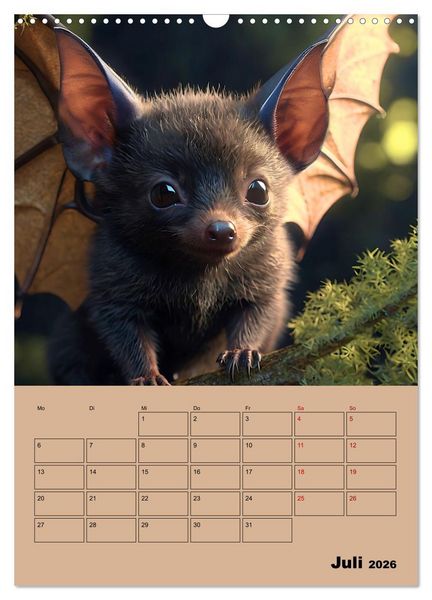 Produktbild: Tierkinder im Zauberwald (Wandkalender 2026 DIN A3 hoch), CALVENDO Monatskalender