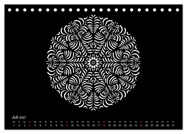 Produktbild: Entspannung und Ruhe durch Mandalas (Tischkalender 2027 DIN A5 quer), CALVENDO Monatskalender