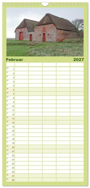 Produktbild: Familienplaner 2027 - Die Insel R&ouml;m&ouml; mit 5 Spalten (Wandkalender, 21 x 45 cm) CALVENDO