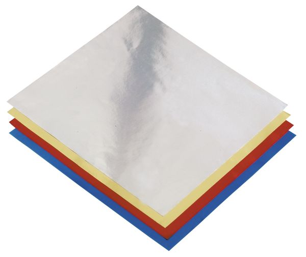 Produktbild: Folia  Alu-Faltbl&auml;tter, 15x15cm, 50 Blatt, farbig sortiert