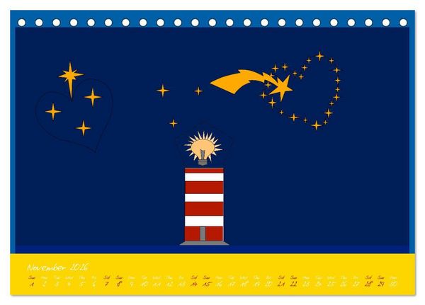 Produktbild: Lighthouse lights my way (Desk Calendar 2026 DIN A5 landscape), CALVENDO 12 Month DeskCalendar