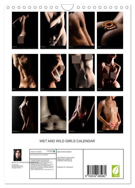 Produktbild: WET AND WILD GIRLS CALENDAR (Wandkalender 2026 DIN A4 hoch), CALVENDO Monatskalender