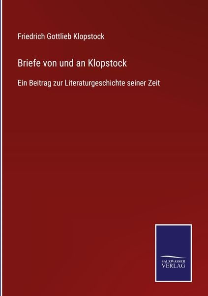 Produktbild: Briefe von und an Klopstock