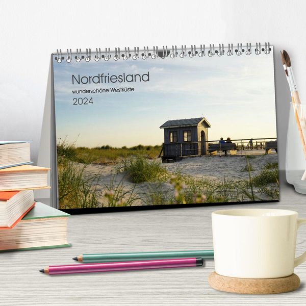 Produktbild: Nordfriesland - wundersch&ouml;ne Westk&uuml;ste (Tischkalender 2026 DIN A5 quer), CALVENDO Monatskalender