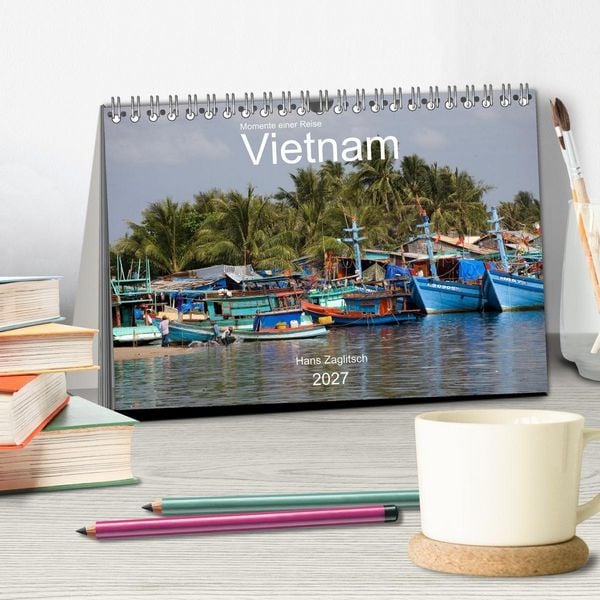 Produktbild: Vietnam - Momente einer Reise (Tischkalender 2027 DIN A5 quer), CALVENDO Monatskalender