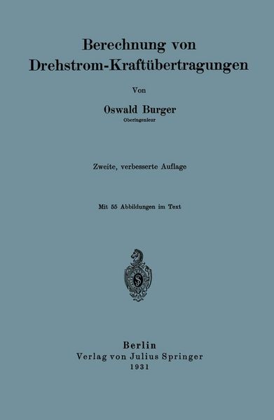 Produktbild: Berechnung von Drehstrom-Kraft&uuml;bertragungen