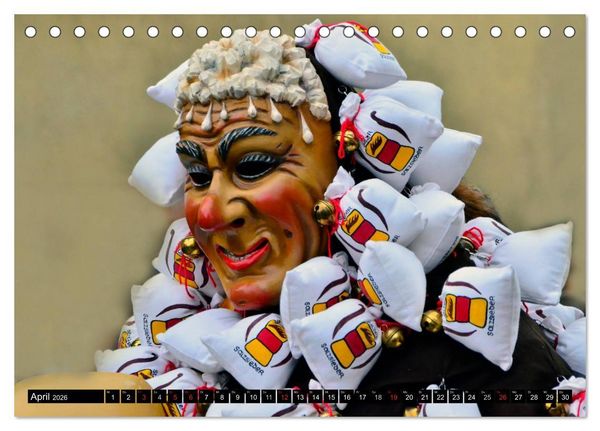 Produktbild: Alemannische Masken (Tischkalender 2026 DIN A5 quer), CALVENDO Monatskalender