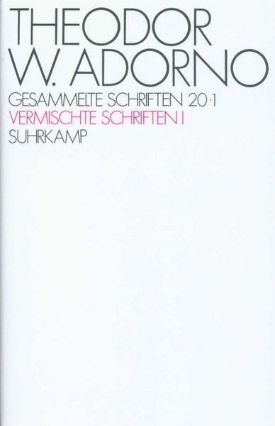 Gesammelte Schriften in 20 Bänden, Set von Theodor W. Adorno, Suhrkamp, 978-3-518-57810-0