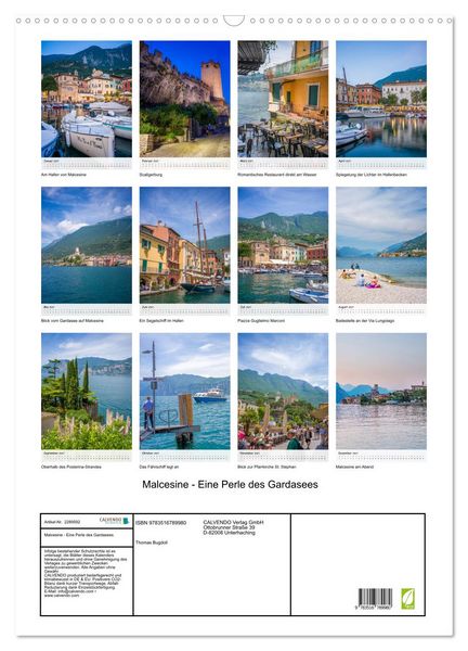 Produktbild: Malcesine - Eine Perle des Gardasees (Wandkalender 2027 DIN A2 hoch), CALVENDO Monatskalender