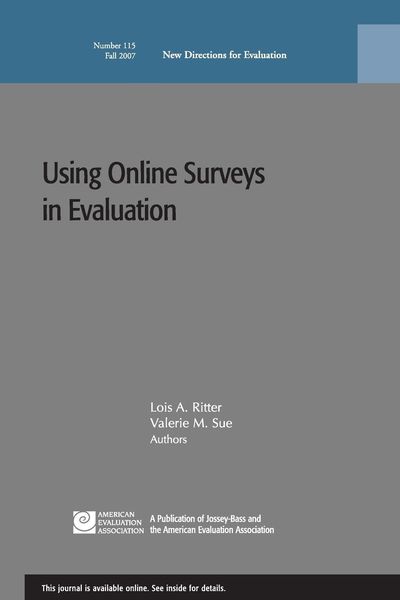 Produktbild: Use Of Online Surveys in Evalu