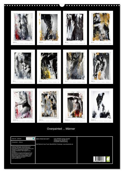 Produktbild: Overpainted ... M&auml;nner (Wandkalender 2026 DIN A2 hoch), CALVENDO Monatskalender