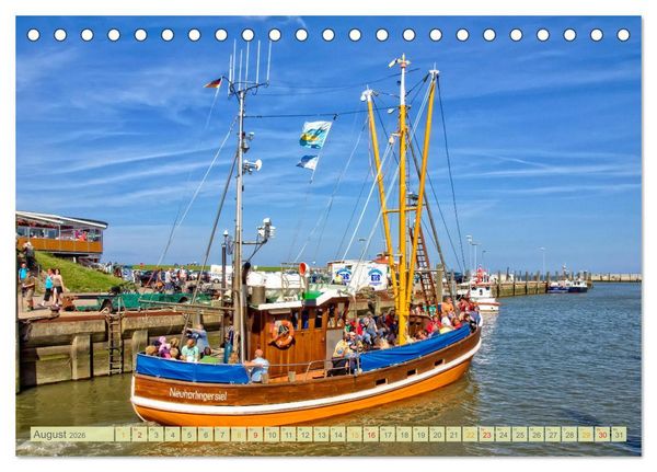Produktbild: Reise an die Nordsee - Neuharlingersiel (Tischkalender 2026 DIN A5 quer), CALVENDO Monatskalender